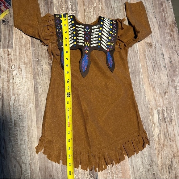 Indian Maiden Child Costume With Headband Sie 2-4 NEW - Picture 5 of 5